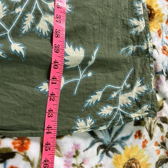 Mirth Midi Dress Womens S Vienna High Neck Fig Leaf Sage Green Cream Floral - Picture 12 of 12